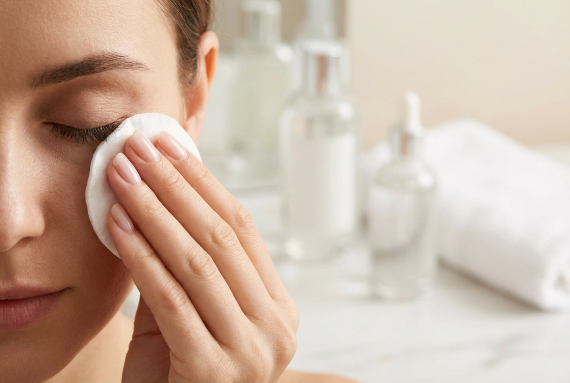 Come rimuovere il trucco con lo struccante senza sfregare la pelle