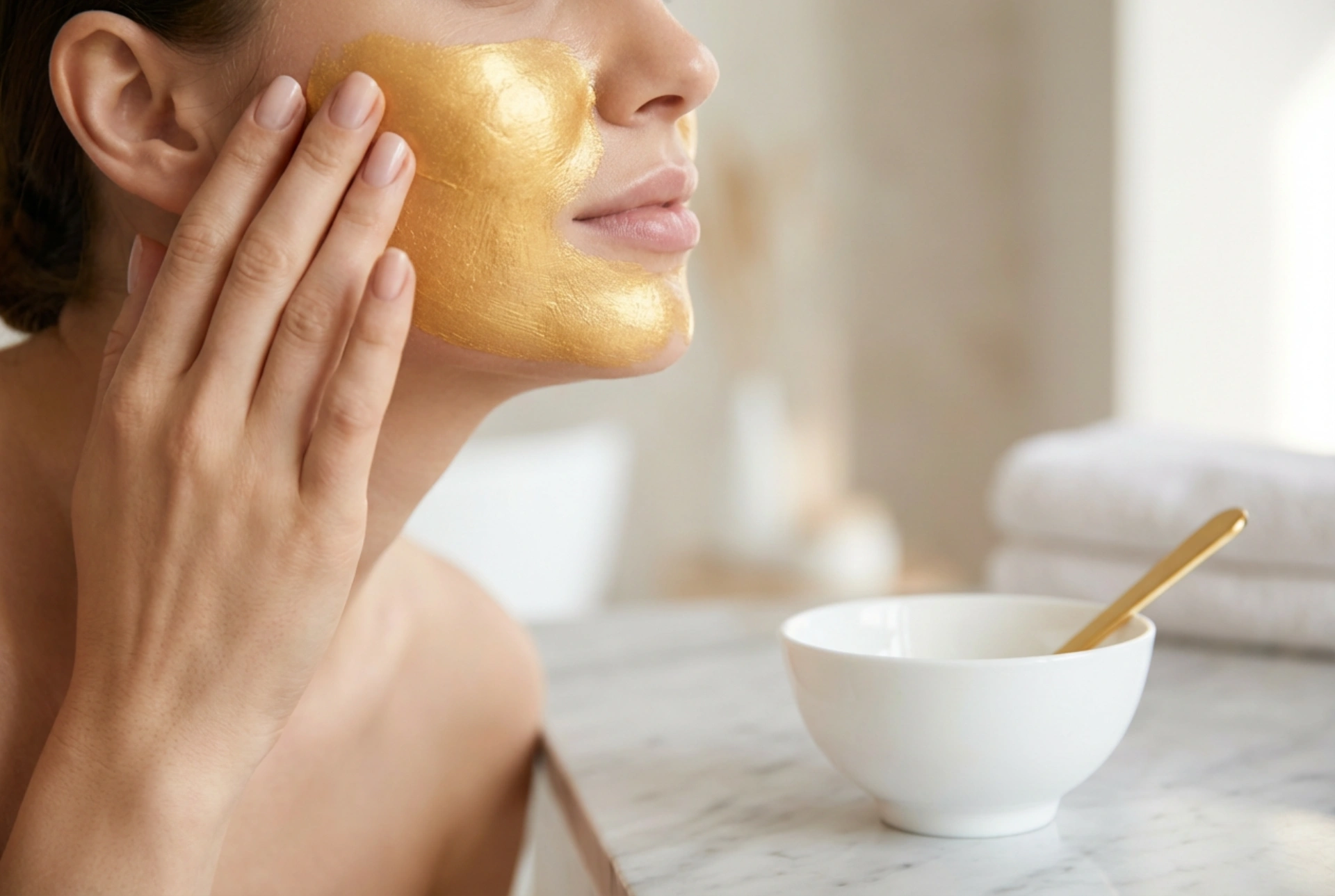 Maschera viso all'oro: come ottenere un effetto glow senza striature e irritazioni