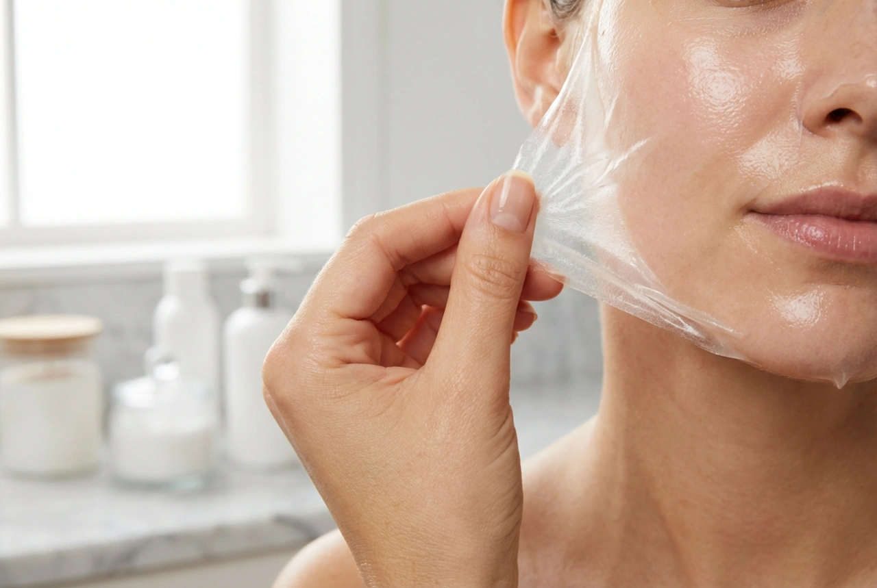 Maschera peel off: strato uniforme, asciugatura e rimozione indolore