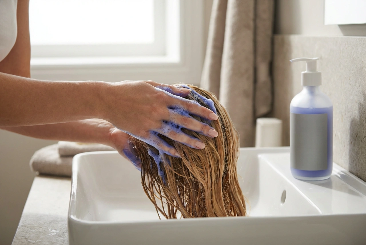 Shampoo blu: neutralizzare i toni ramati durante il lavaggio