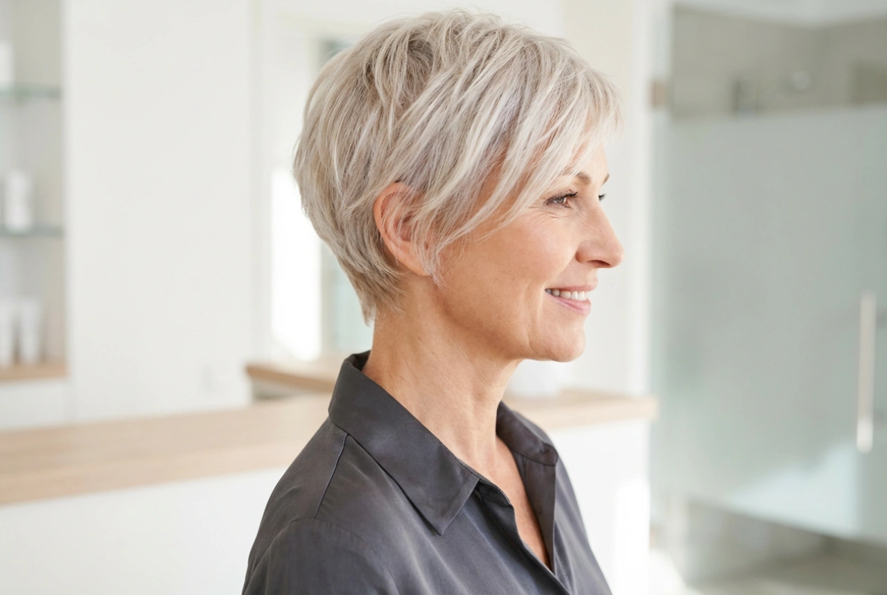 Acconciatura per donne over 50: tagli corti e styling veloce