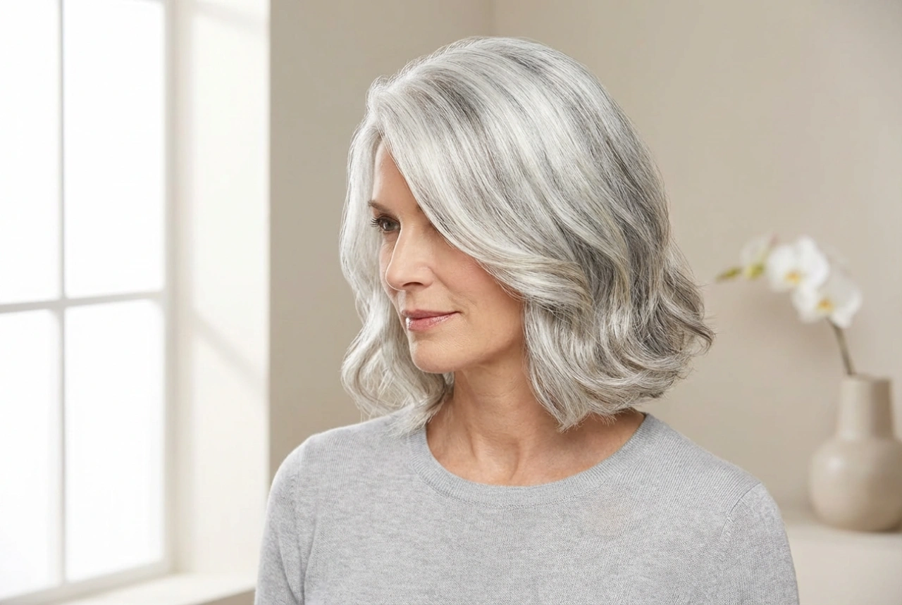 Acconciature per capelli grigi: lucentezza, texture e tagli che valorizzano il colore
