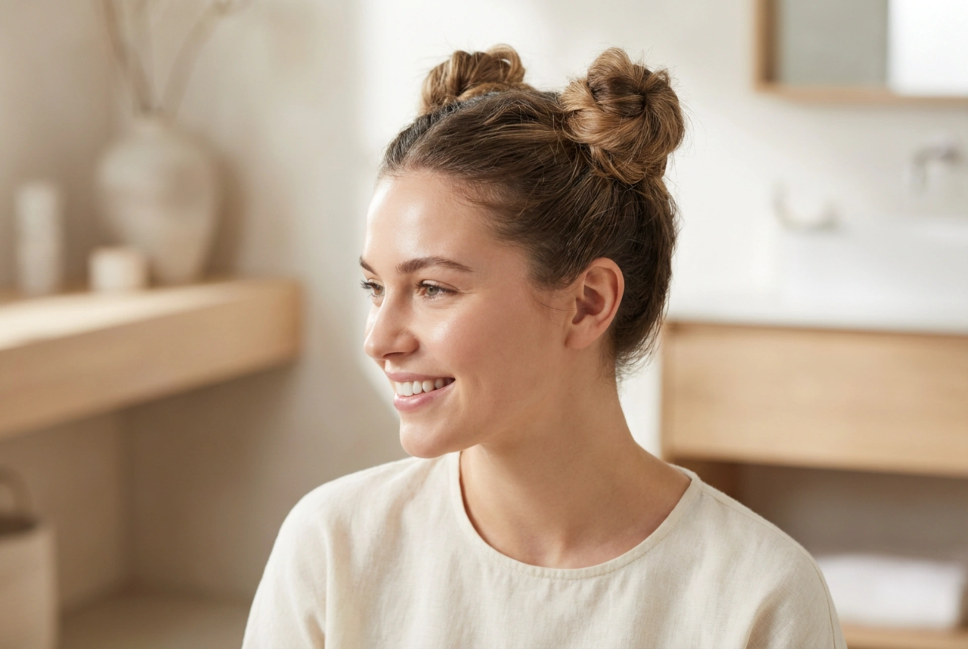 Divertenti Doppio Chignon: Come Creare gli Space Buns su Capelli Corti e Lunghi
