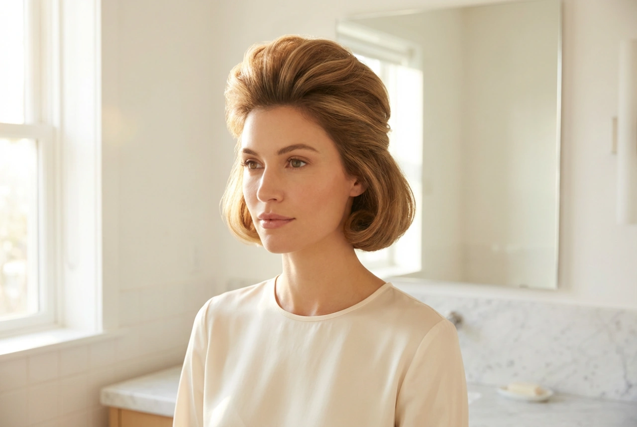 Stile retrò per tutti i giorni: acconciatura anni '60 con radici voluminose