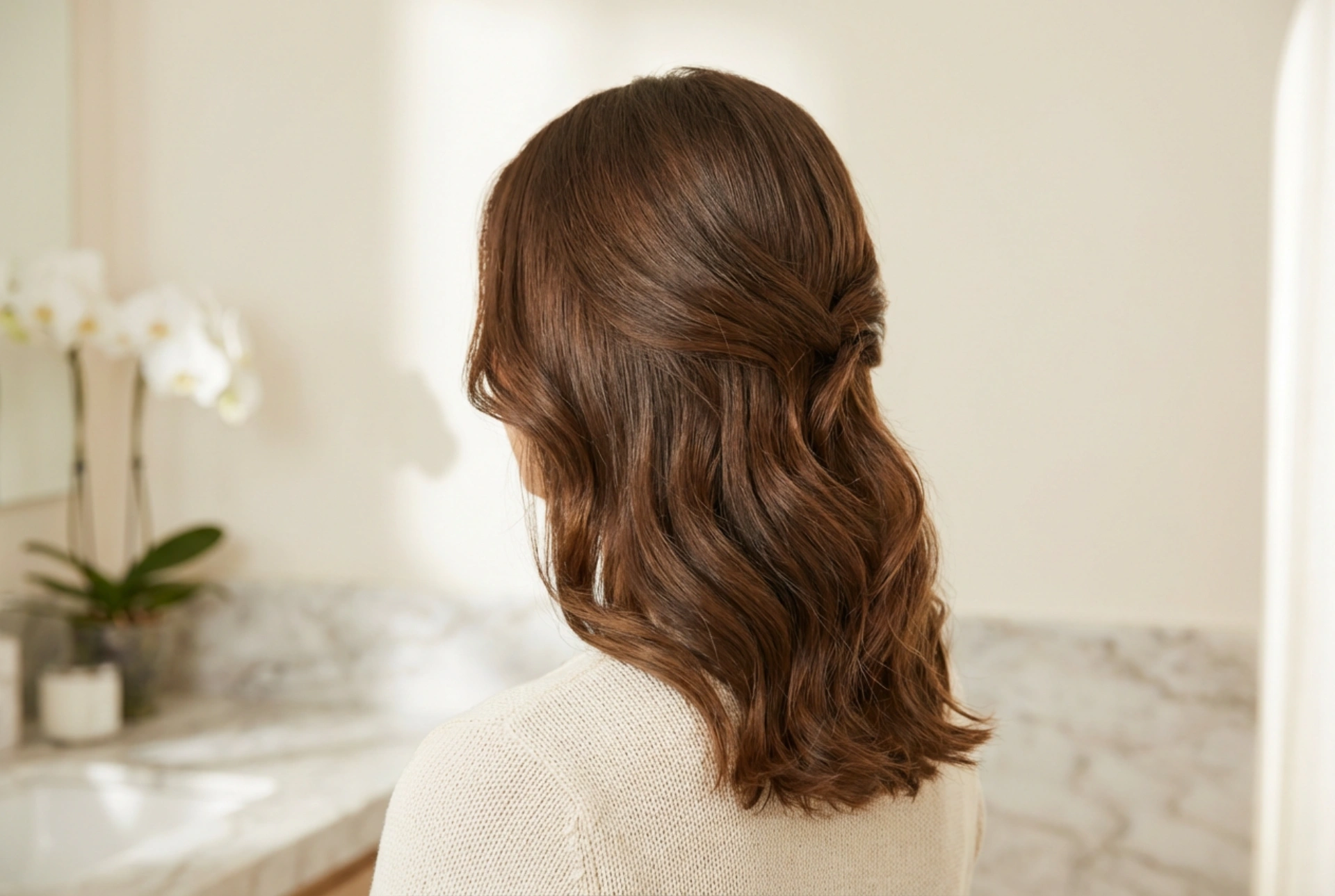 Acconciatura versatile per capelli medi: dall'ufficio alla sera