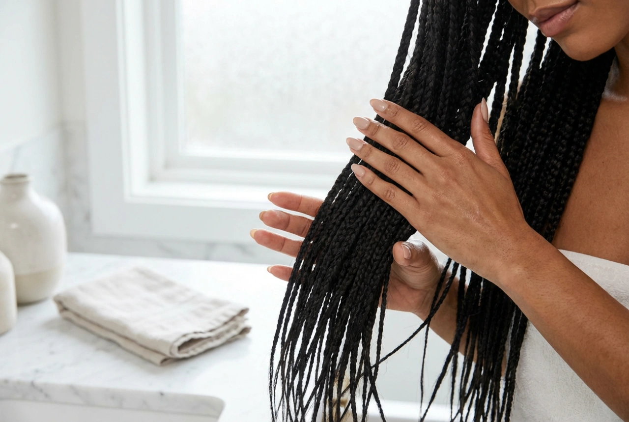 Allungamento d'effetto: acconciature con treccine sintetiche e cura dei capelli