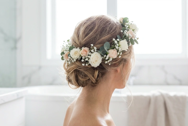 Acconciature Romantiche: Pettinature con Coroncina per Matrimoni ed Estate