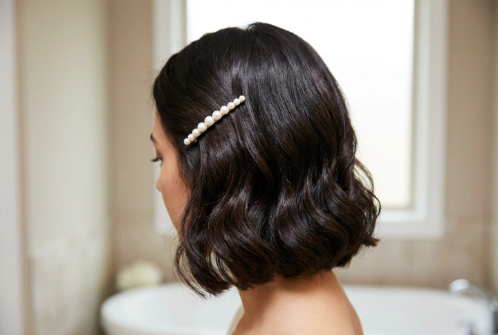 Acconciature corte per matrimoni: onde durature, accessori e fissaggio