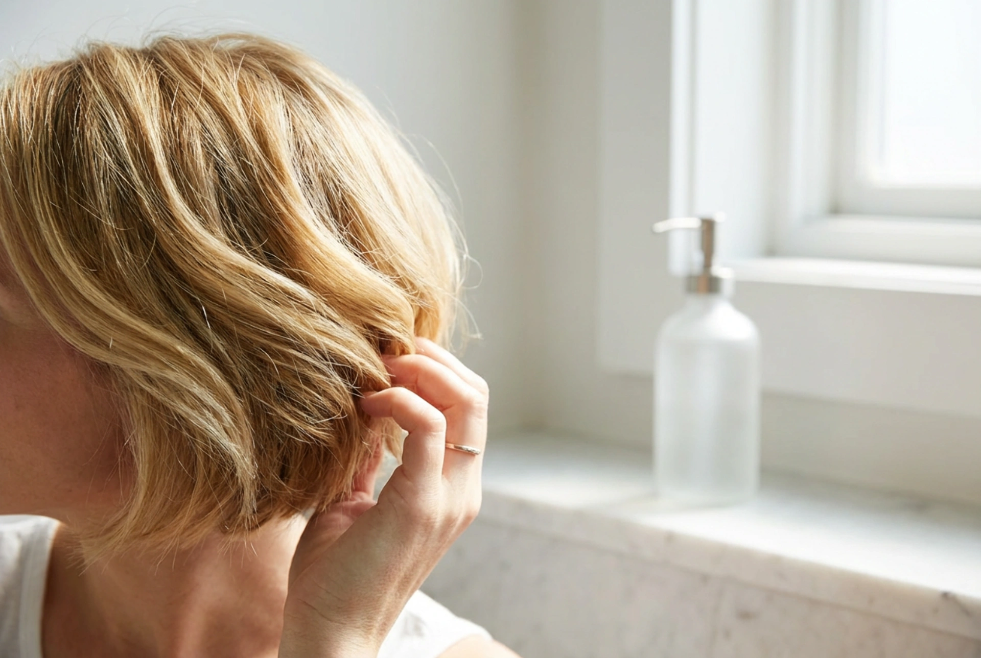 Capelli corti biondi: protezione del colore e styling semplice per tutti i giorni