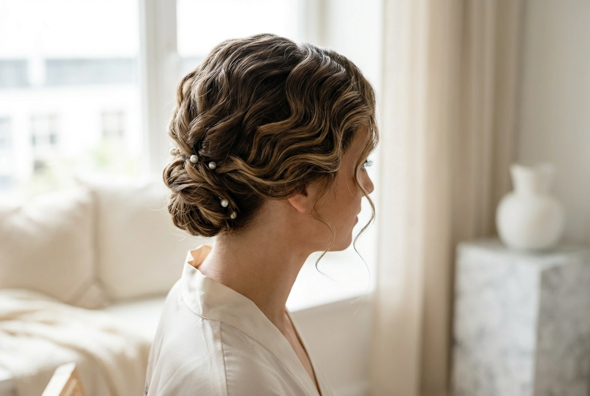 Acconciature capelli corti per matrimonio: raccolti veloci e onde durature