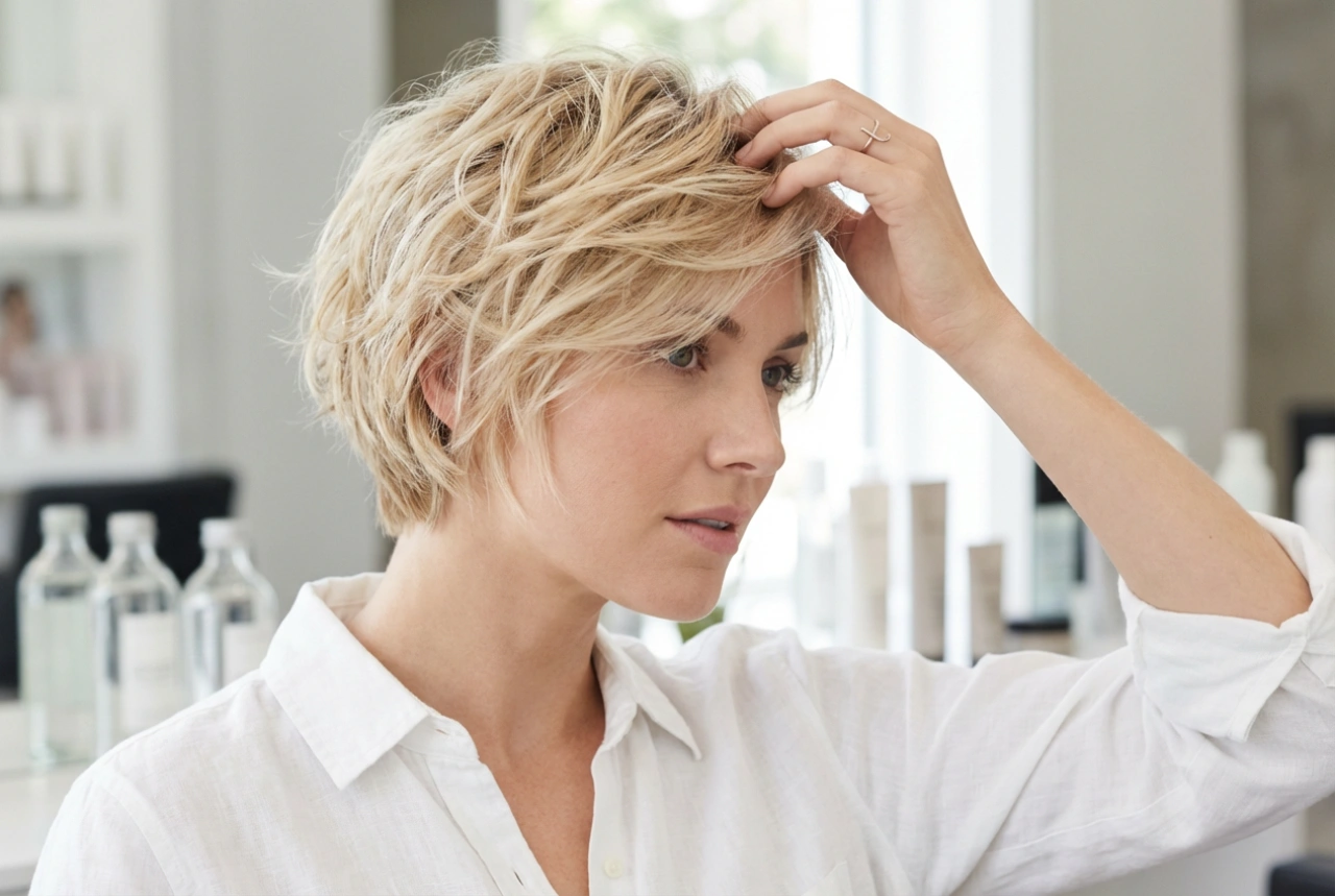 Styling dei capelli corti: volume, texture e finish veloce