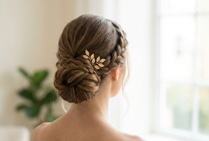 Acconciature raccolte per un matrimonio: chignon eleganti, trecce e accessori