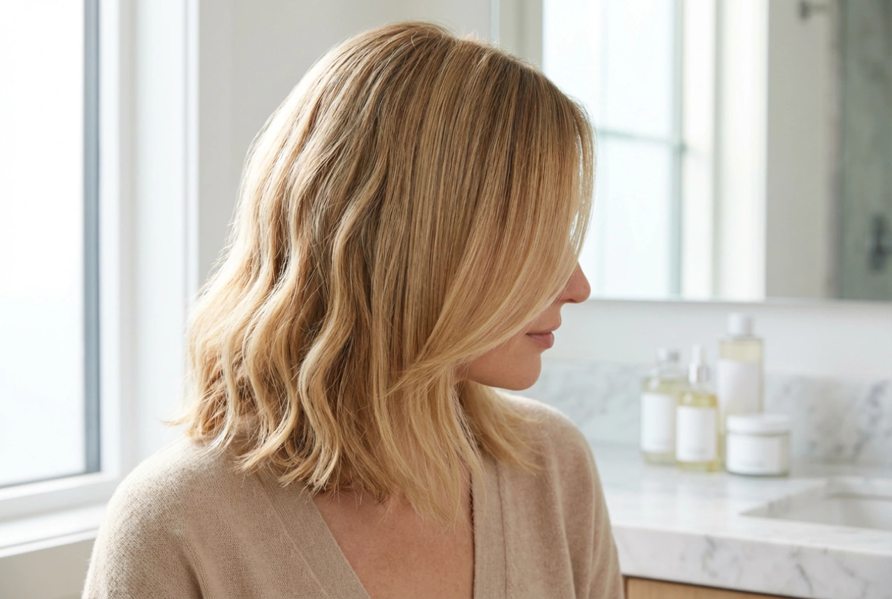 Capelli medi scalati: tecniche di styling per un look liscio o a onde