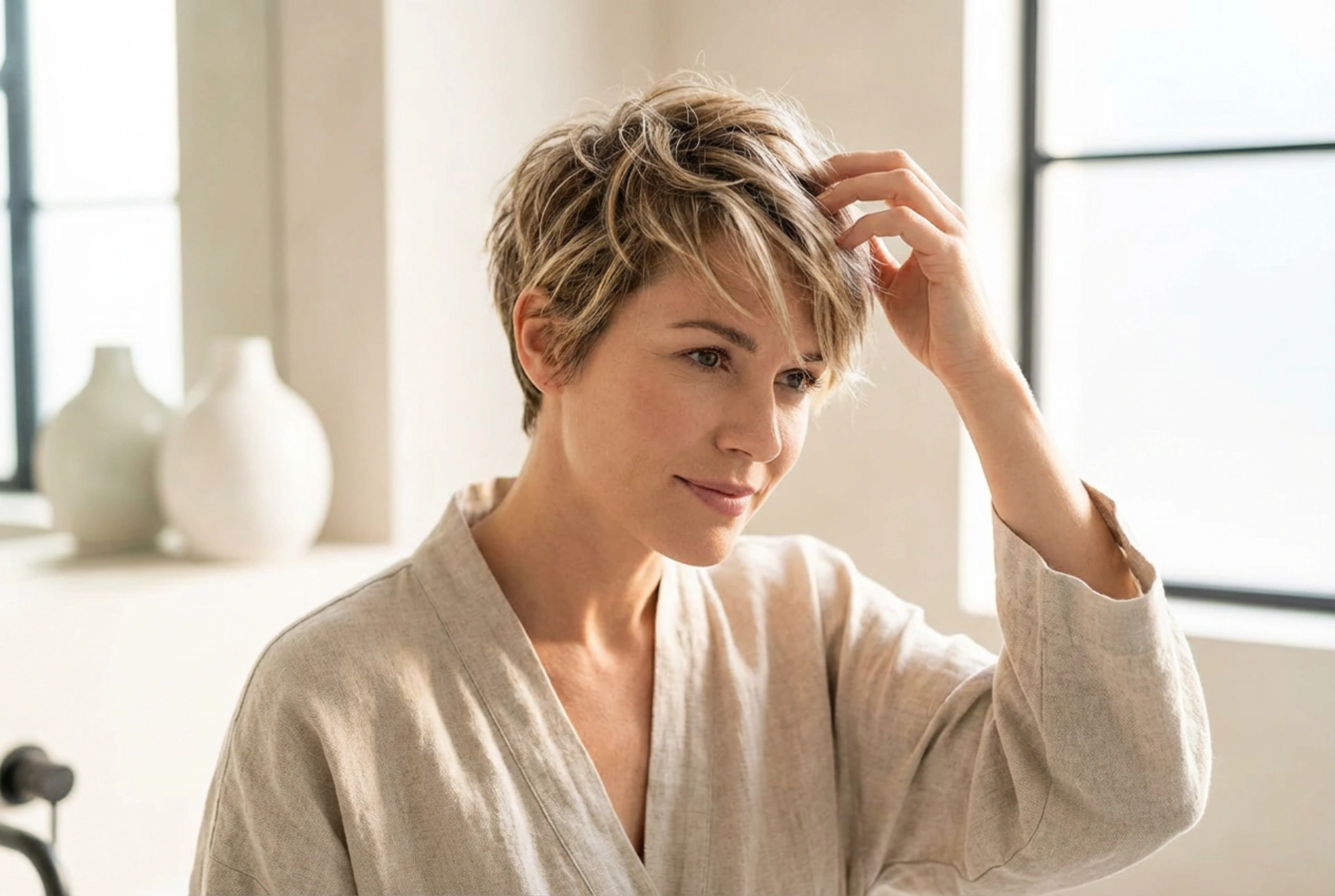 Idea per una bella acconciatura per capelli corti: styling veloce e duraturo