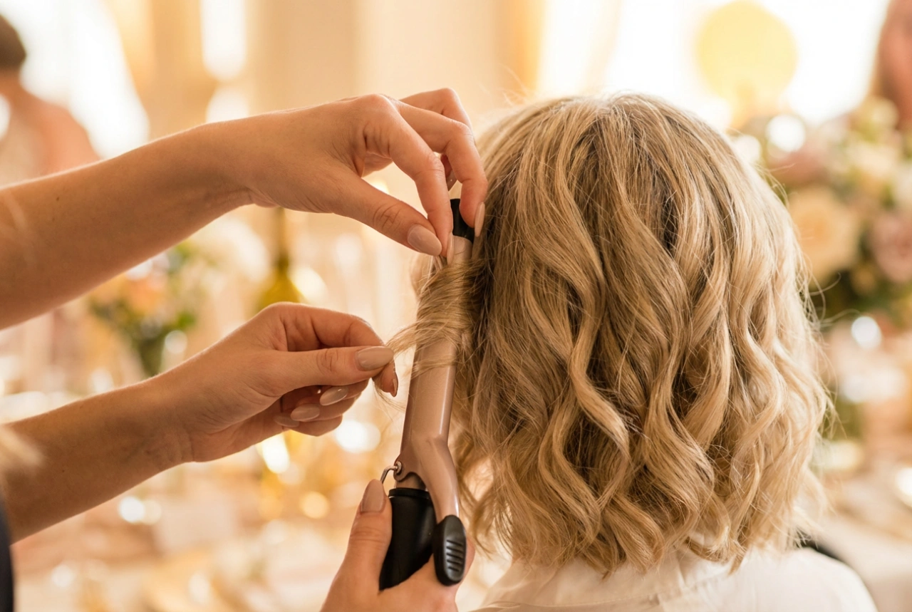Capelli corti per un matrimonio: acconciatura con ricci passo dopo passo