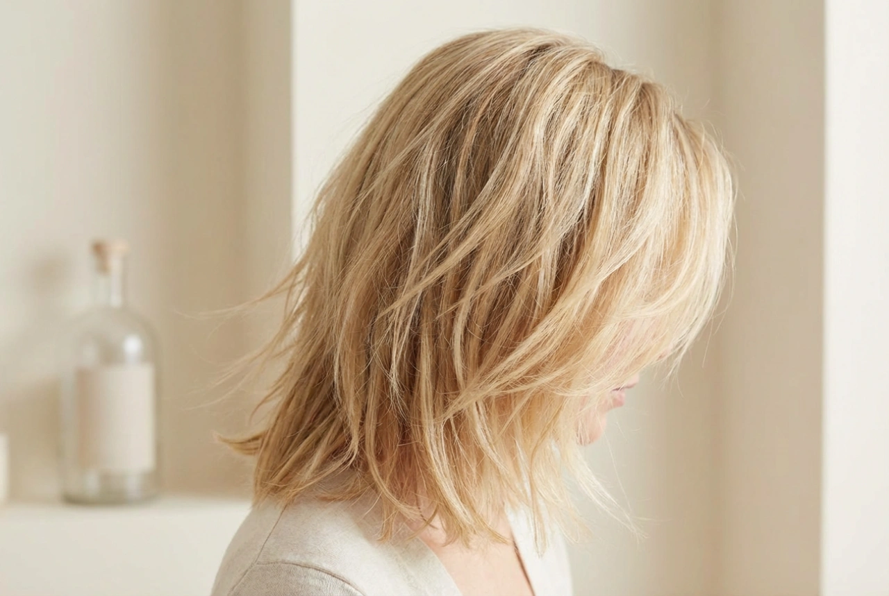 Come acconciare i capelli scalati per enfatizzare strati e texture