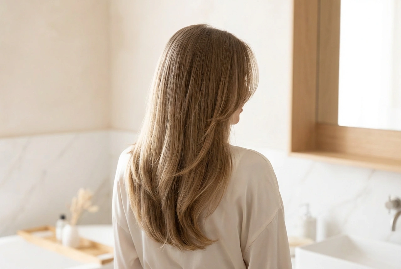 Capelli lunghi scalati: face framing, taglio a U e cura del volume