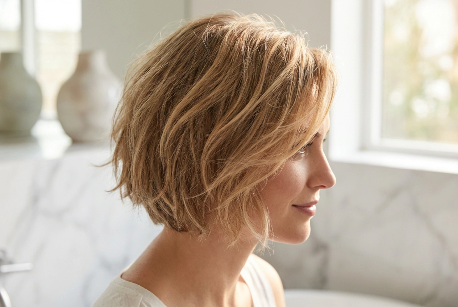 Come scalare i capelli corti: volume, texture e contorno morbido