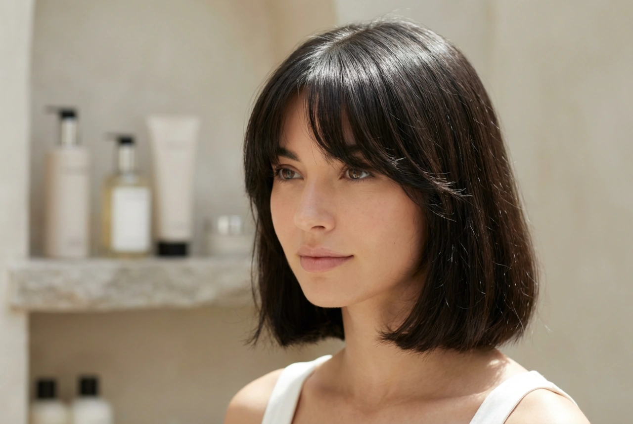 Curtain bangs su capelli corti: taglio, styling e cura