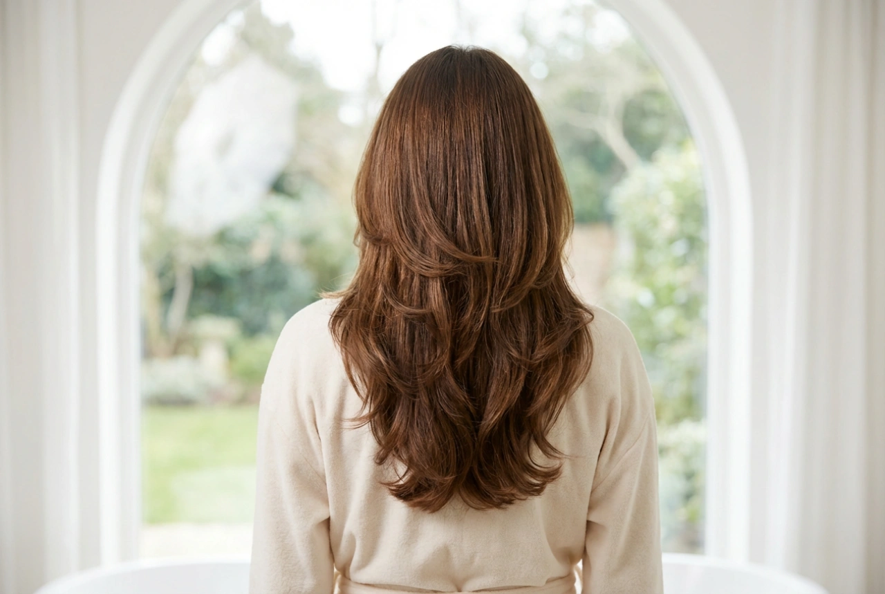 Capelli lunghi scalati con frangia: come unire i livelli e lo styling