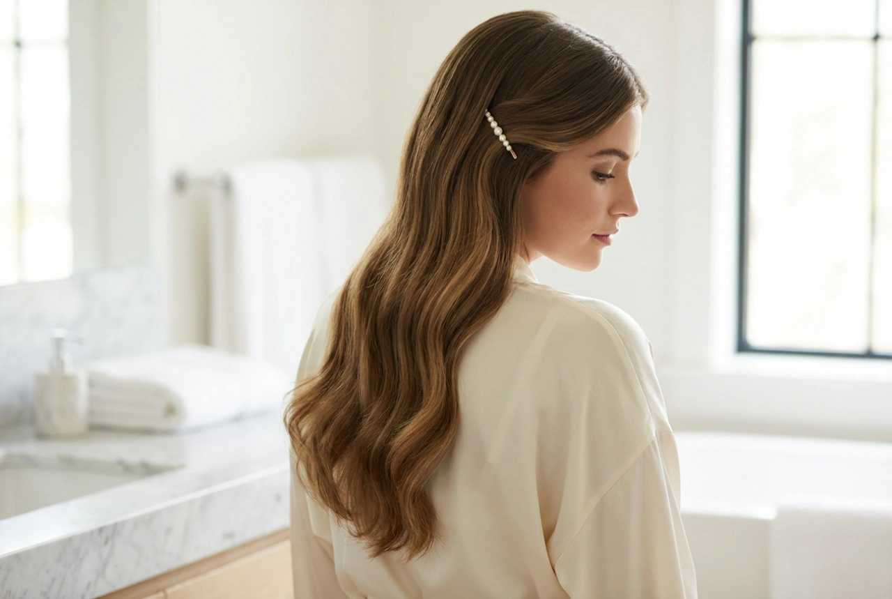 Eleganza Sottile: Acconciatura per la Comunione per Capelli Lunghi Senza Cotonatura