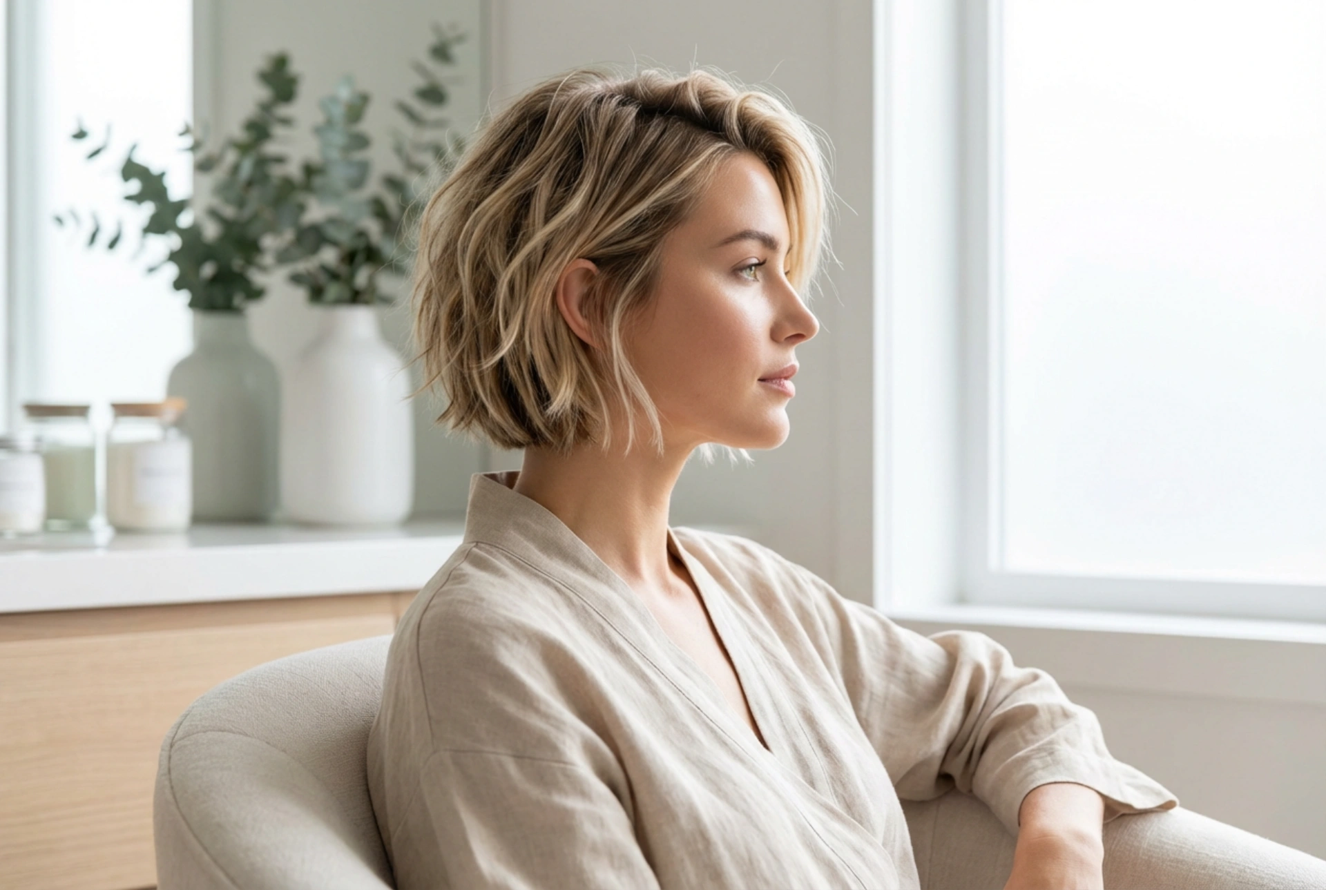 Taglio femminile per tutti i giorni: acconciatura per capelli corti da donna