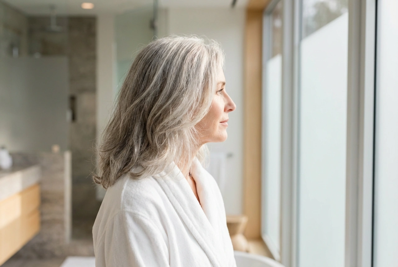 Stile e comfort: l'acconciatura per capelli grigi dal finish morbido