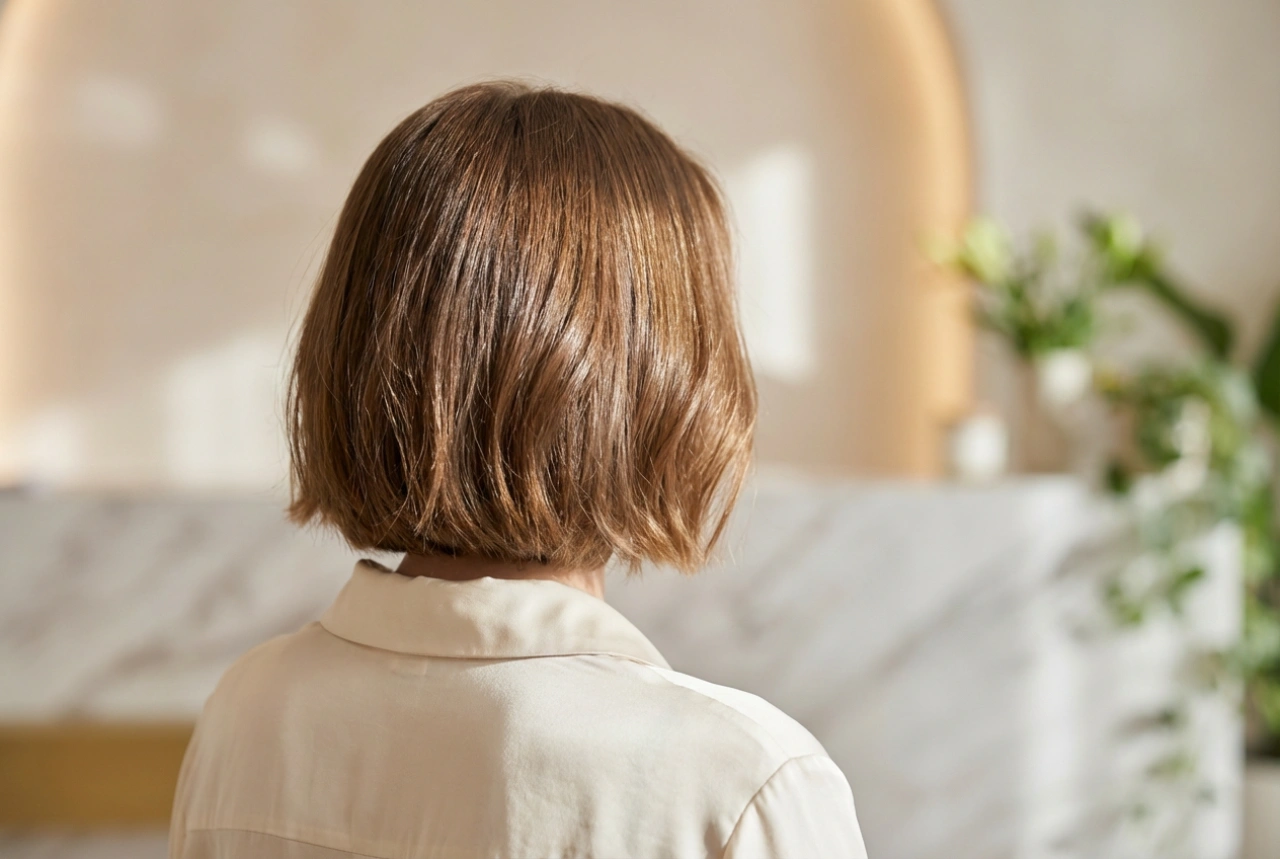Il potere della texture: acconciatura da matrimonio per capelli corti e lucenti