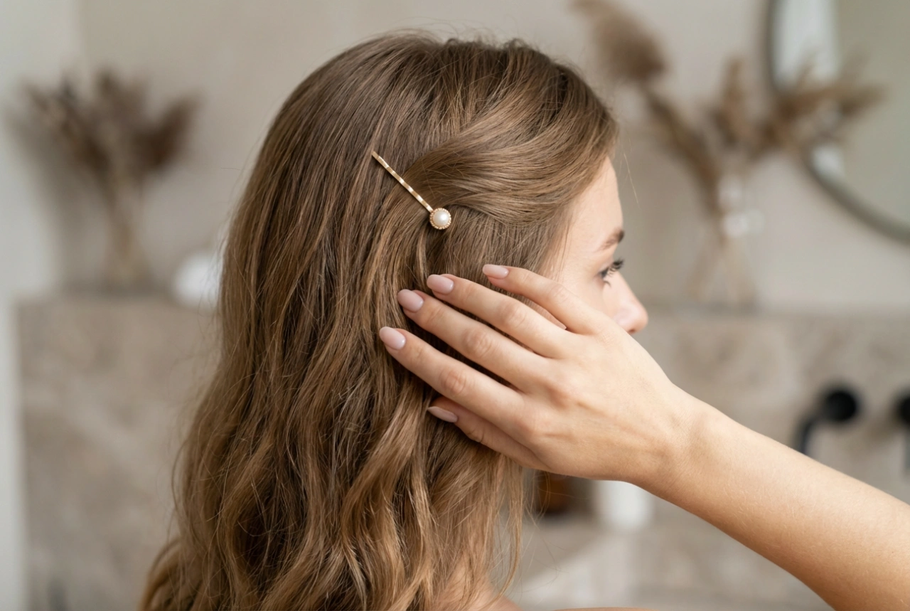 Acconciatura per la stempiatura: riga, volume e accessori per mascherare