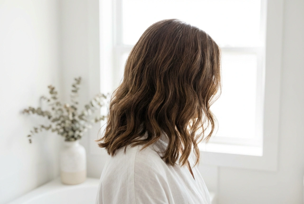 Capelli alle spalle: acconciature veloci e onde durature