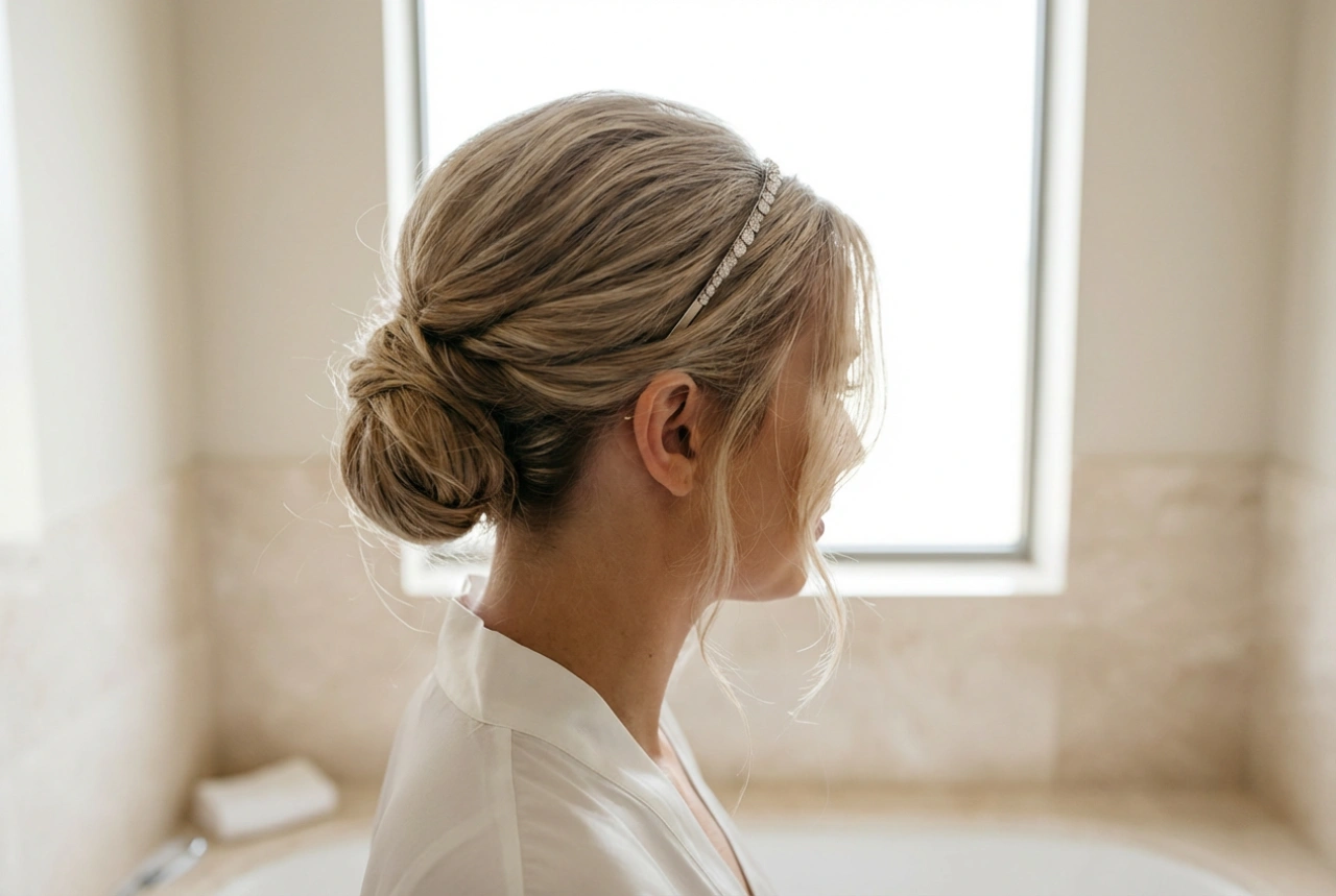 Acconciatura da sposa con cerchietto: come sceglierlo e fissarlo per tutto il giorno