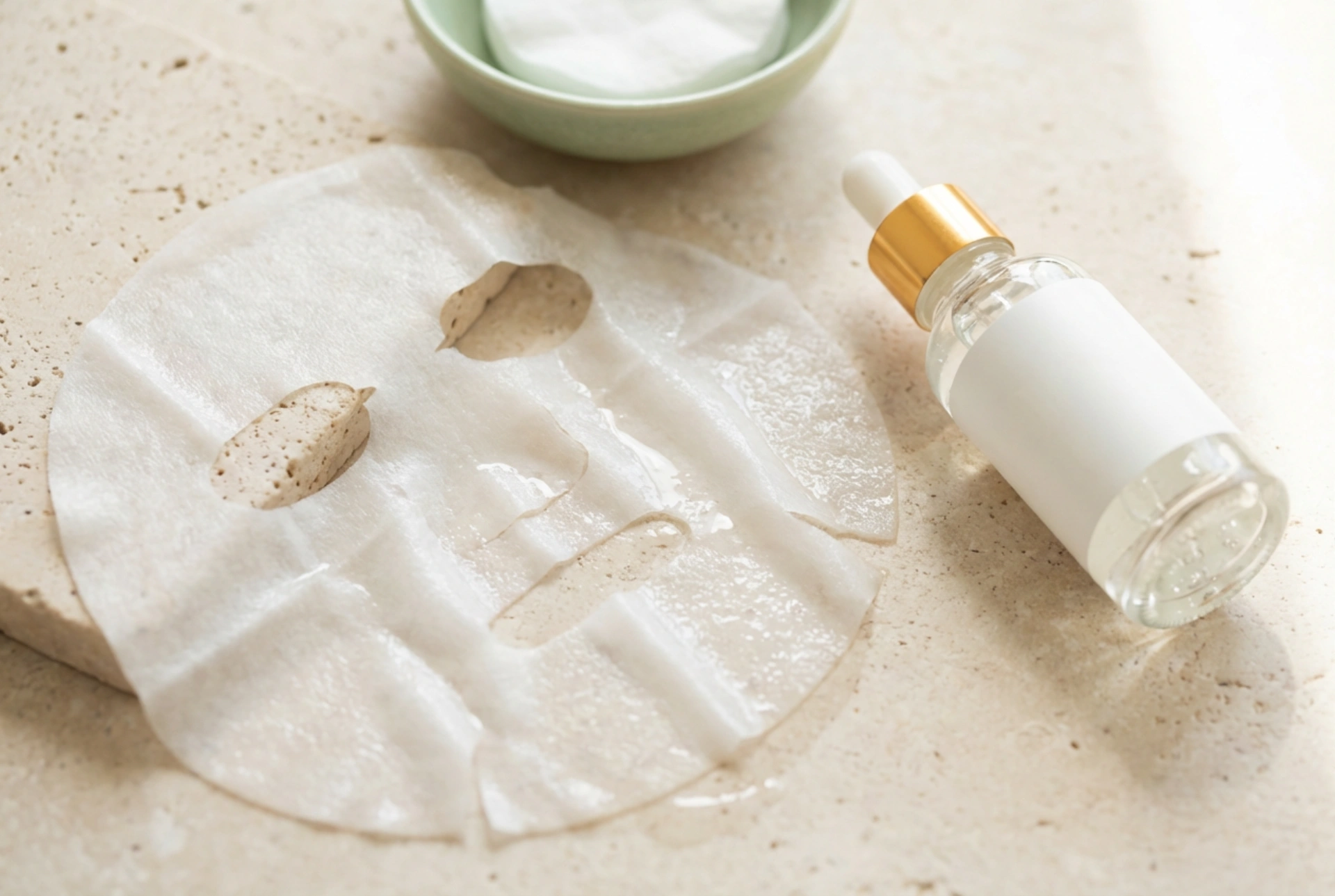 Maschere in tessuto per il viso: applicazione, tempo di posa e utilizzo dell'essenza