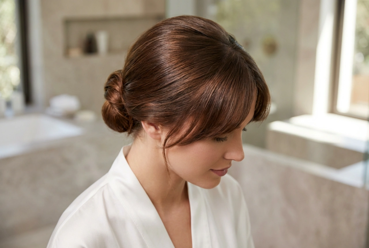 Chignon con frangia: acconciature eleganti passo dopo passo