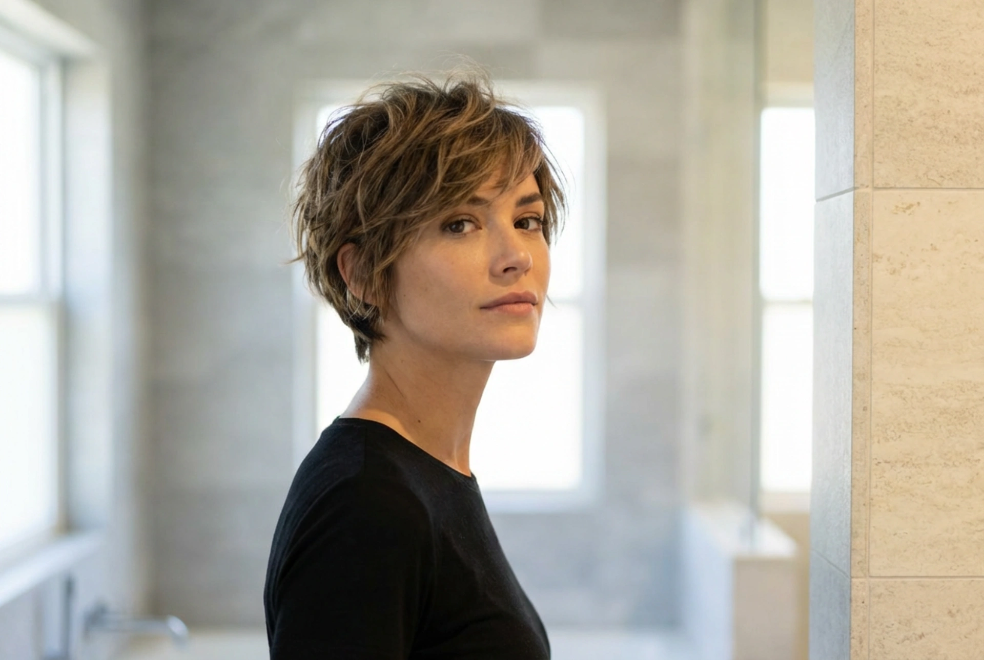 Tagli capelli corti anni '70: shaggy pixie, texture e volume