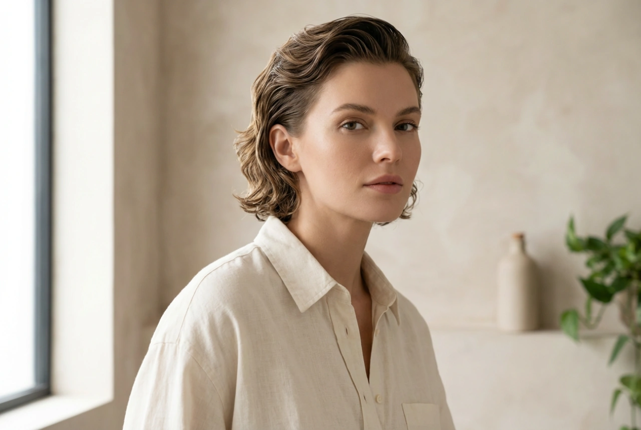 Acconciature anni '80 per capelli corti: wet look, onde e un tocco rock