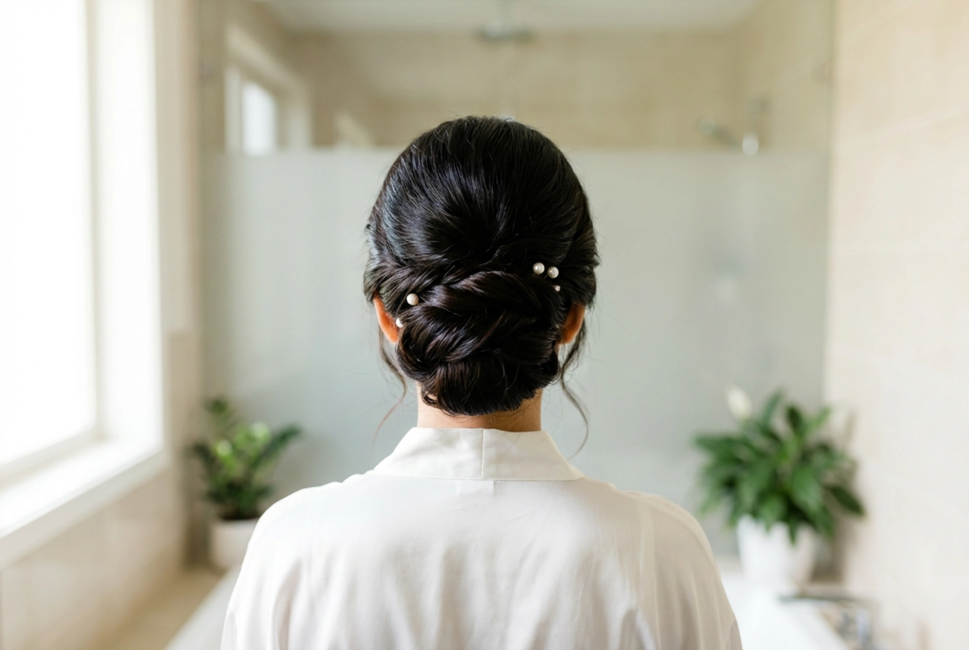 Acconciature per capelli lisci da invitata a un matrimonio: raccolti eleganti e duraturi