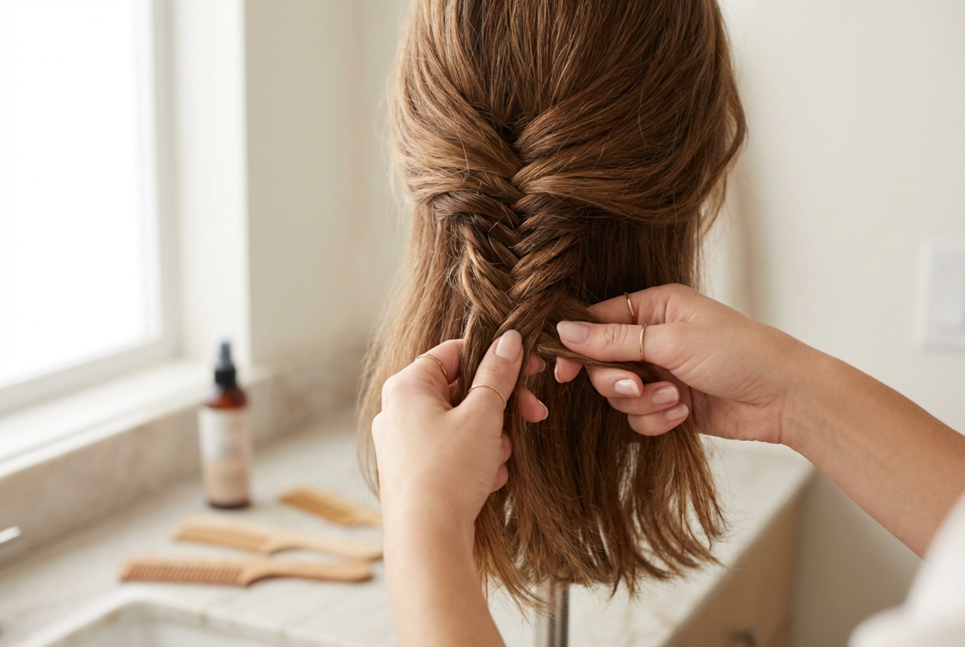 Capelli di media lunghezza: acconciature con treccia passo dopo passo