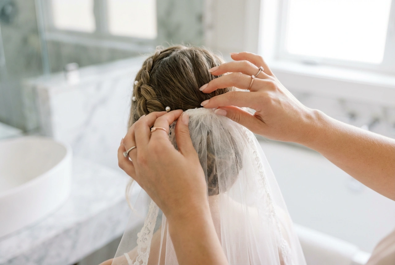 Acconciature da sposa con velo: come fissarlo e modellarlo per farlo durare tutta la notte