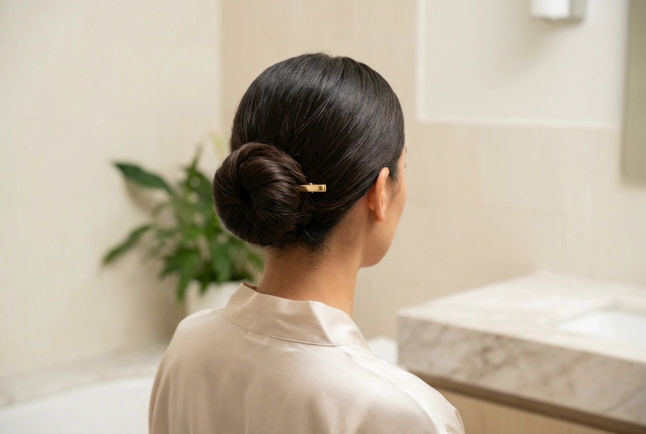 Chignon liscio da sposa: preparazione dei capelli, lisciatura perfetta e fissaggio forte