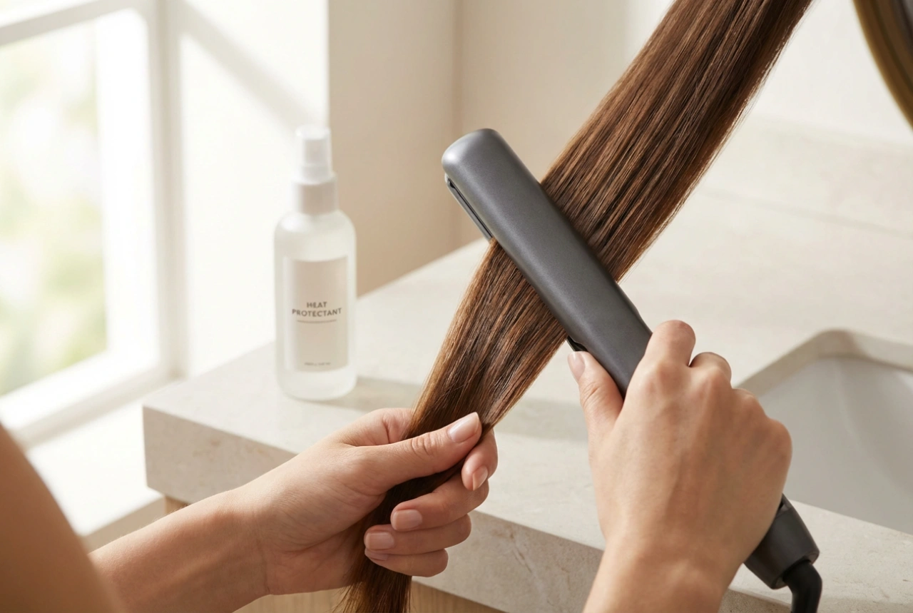 Piastra per capelli: capelli lisci passo dopo passo e protezione dal calore
