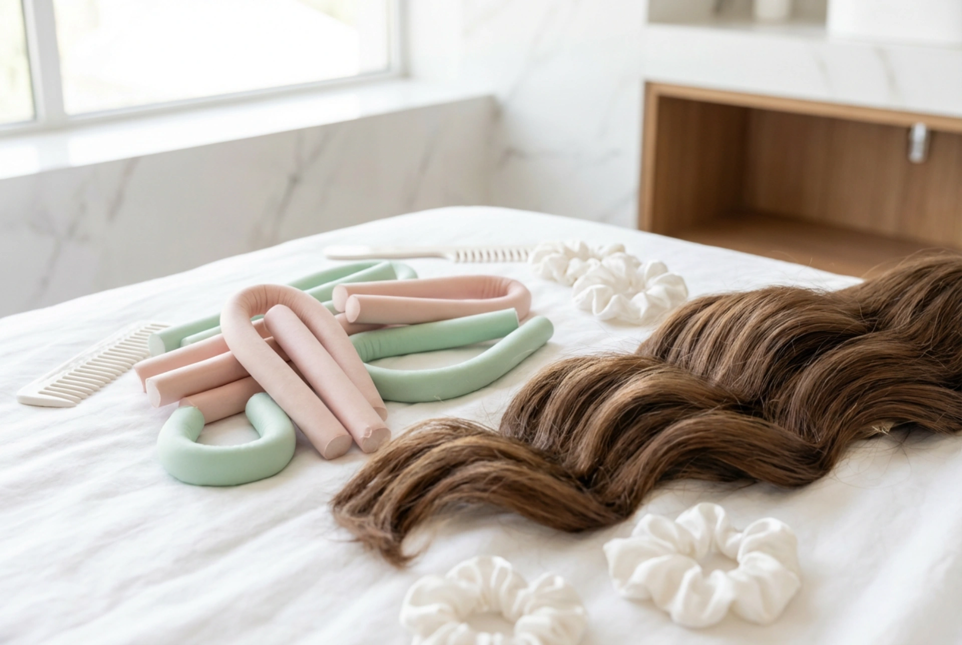 Bigodini spessi per capelli: volume e onde ampie senza calore