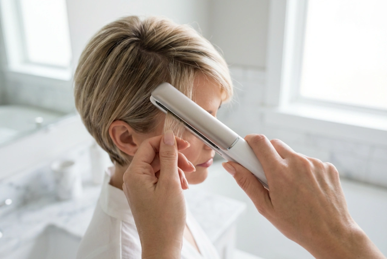 Piastra sottile: il segreto per capelli corti, frangia e baby hair