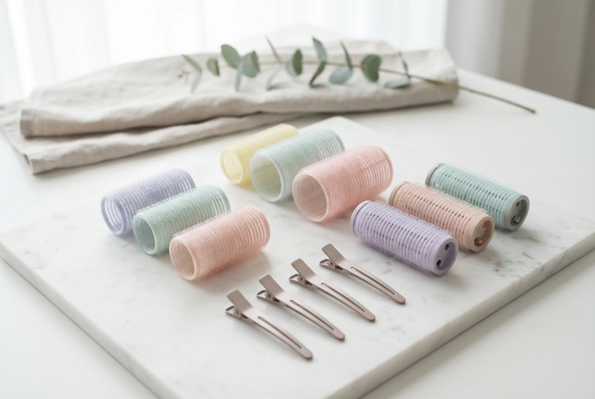 Bigodini con clip: applicazione rapida e tenuta sicura