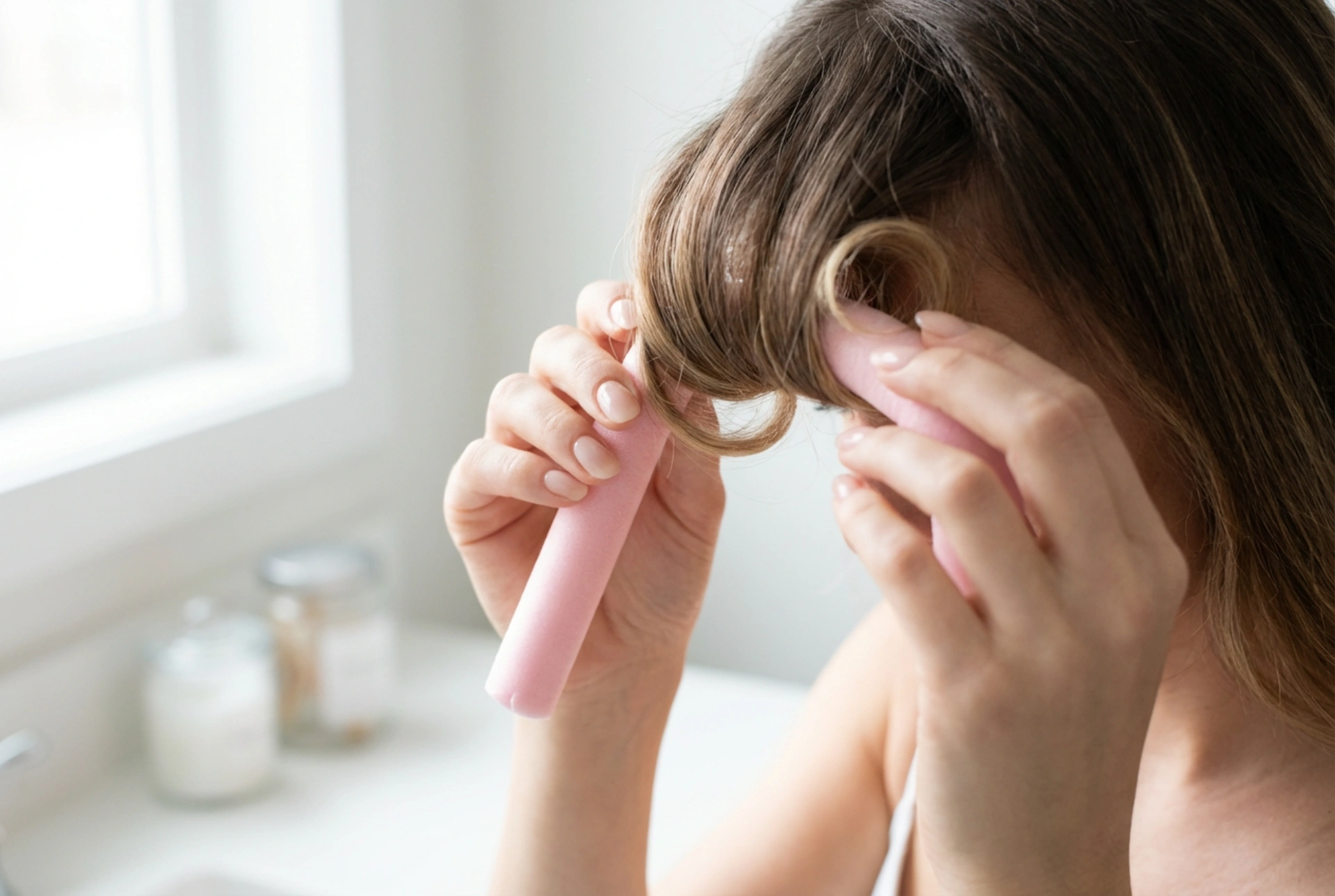 Bigodini per la frangia: volume alle radici e piega morbida