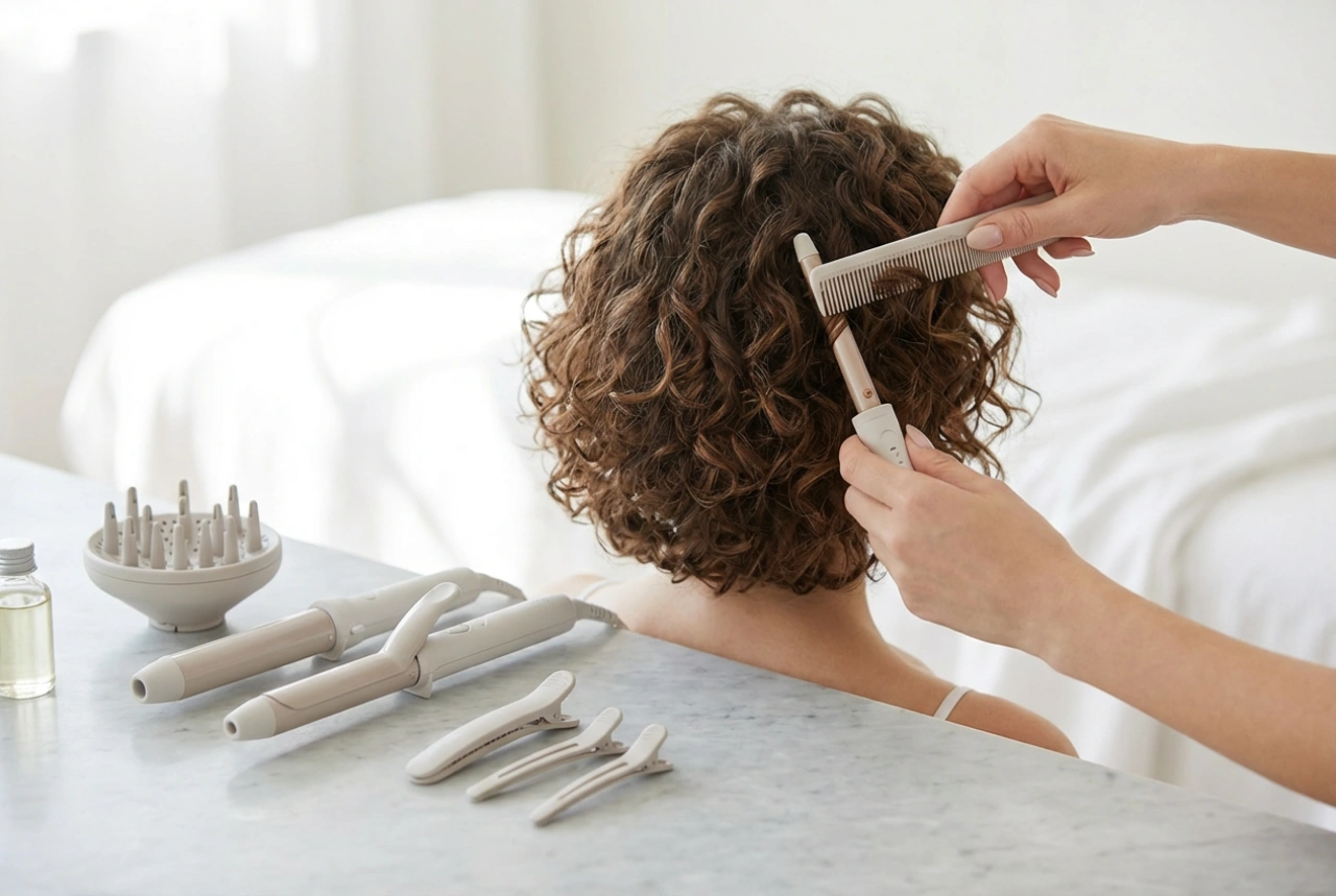 Ricci su capelli corti: scelta degli strumenti e sezionamento