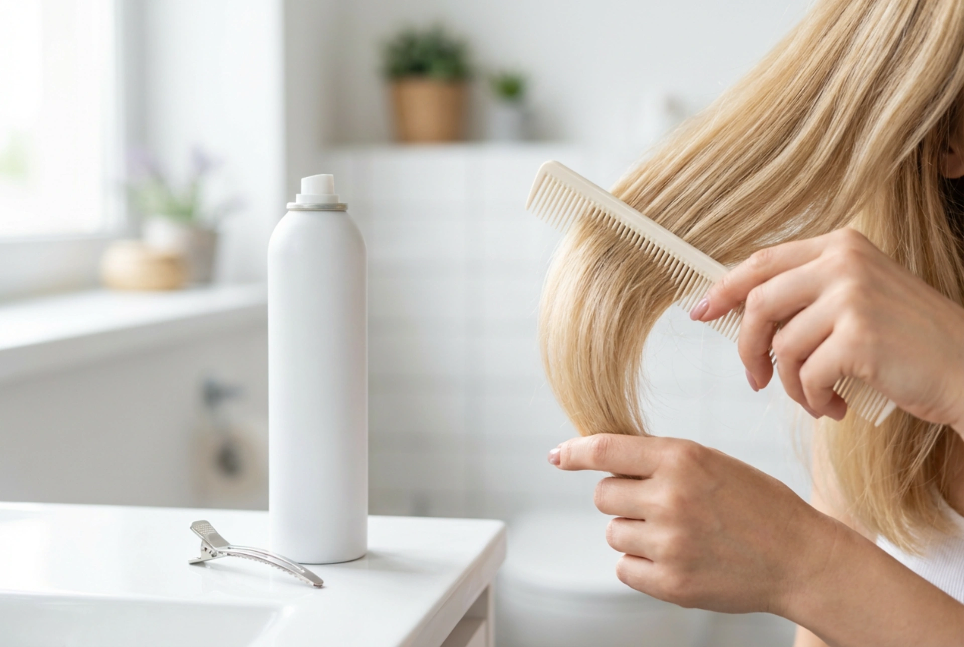 La cotonatura passo dopo passo: pettine, sezioni e spray fissante