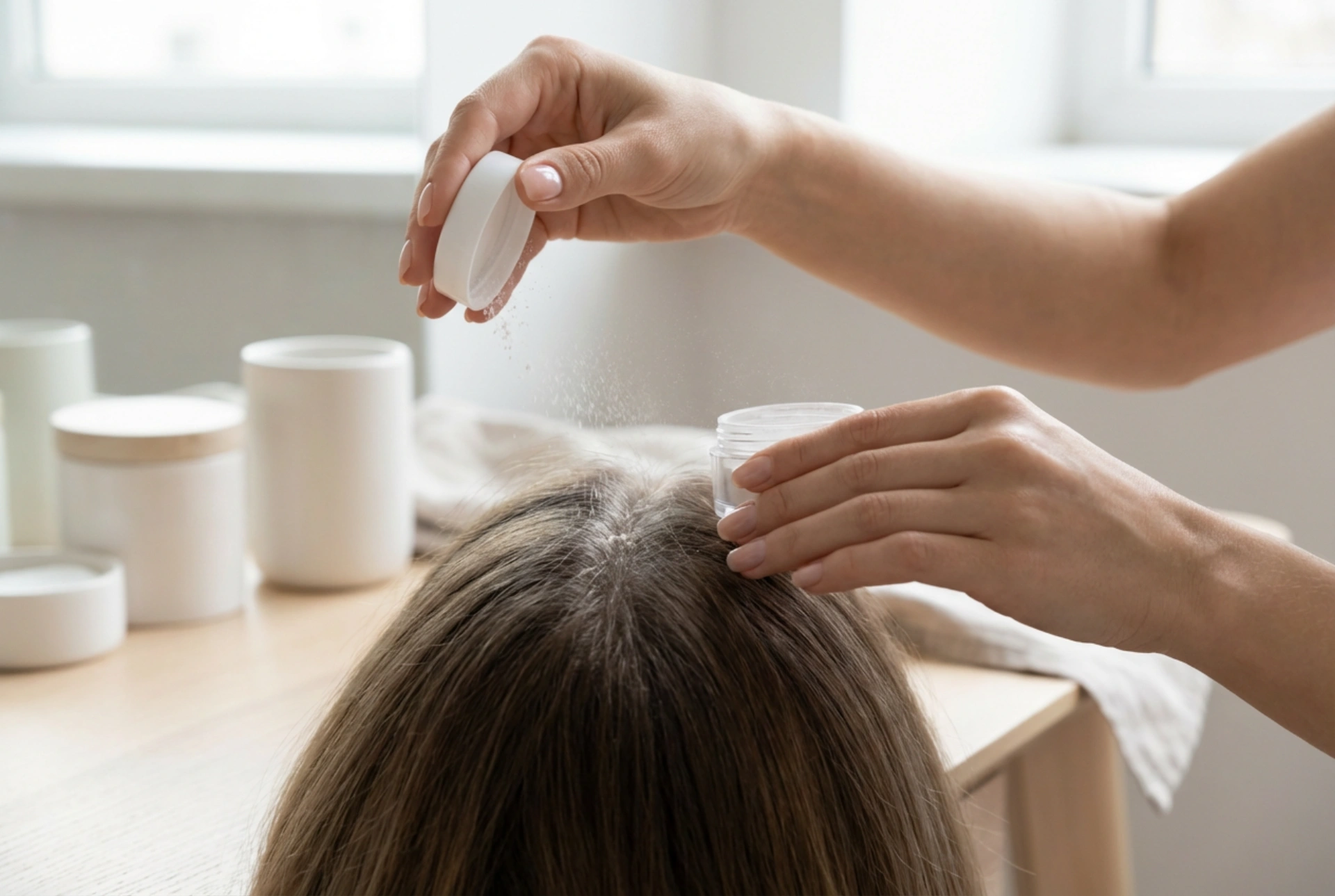 Polvere volumizzante per capelli: applicazione precisa passo dopo passo