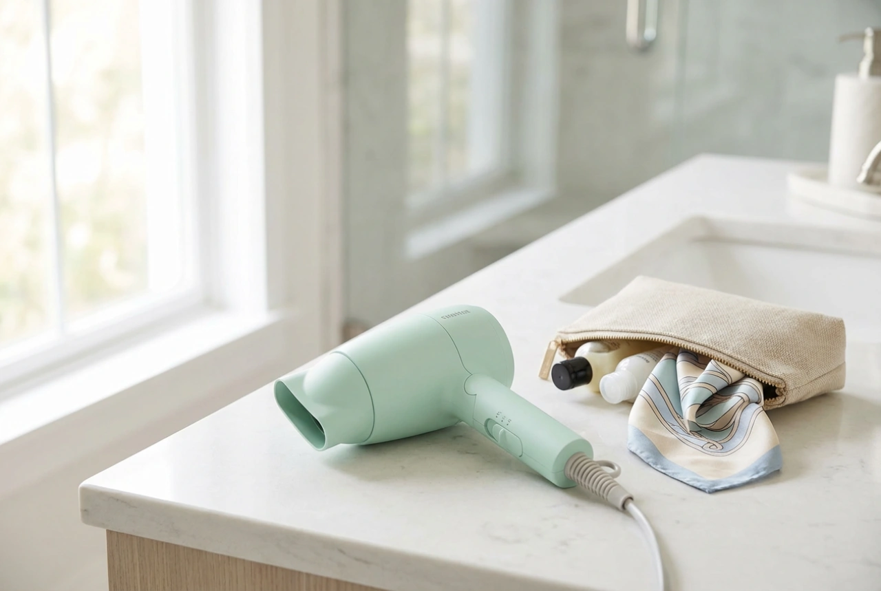 Piccolo asciugacapelli con ionizzazione: trucchi da viaggio e asciugatura sicura