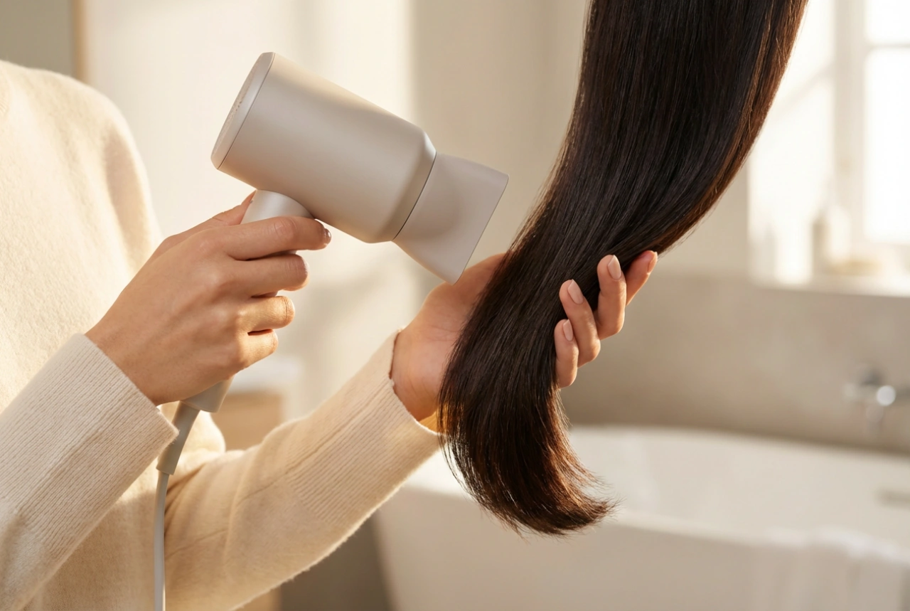 Asciugacapelli piccolo ma potente: asciugatura efficace senza surriscaldare i capelli