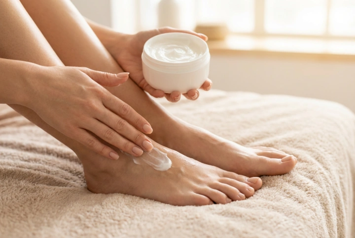 Crema per piedi secchi: trattamento notturno, occlusione e cura quotidiana